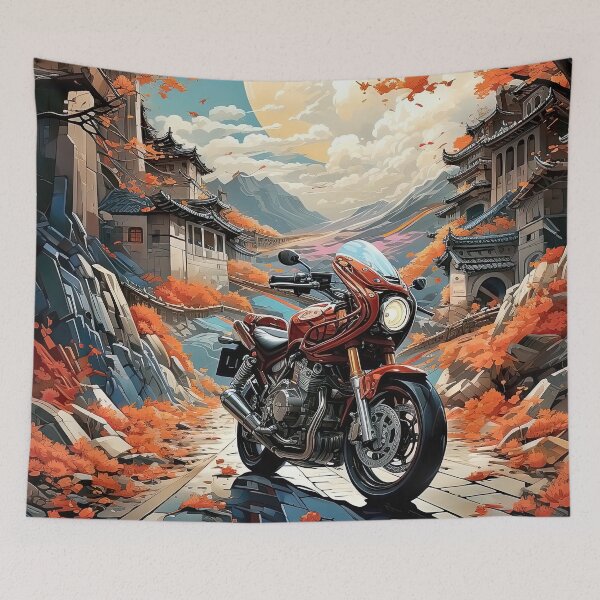 Item preview, Autumn ride in China - motorcycle - full moon designed and sold by iguananick.
