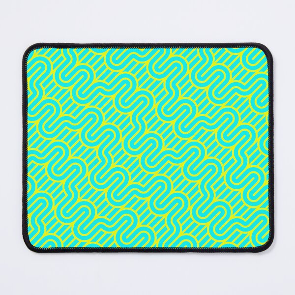 Item preview, Teal and Yellow Geometric Squiggle Pattern: Mixed Print Magic designed and sold by Rebecca Turk.