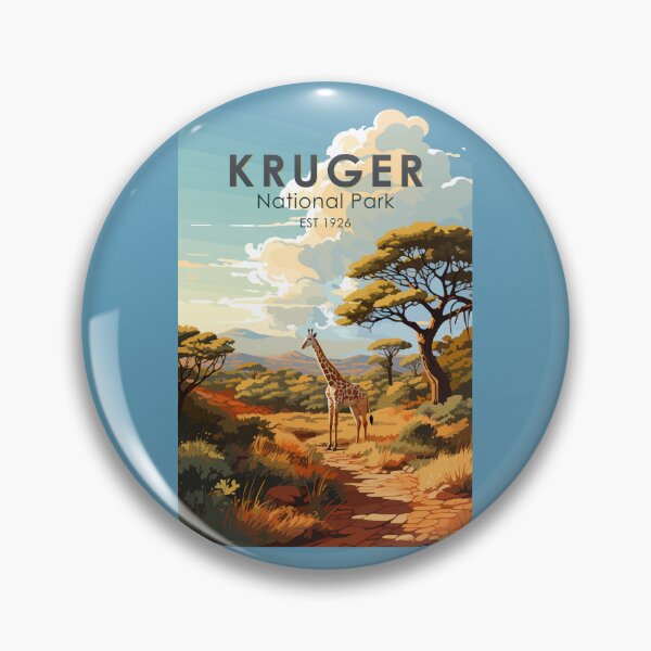 Item preview, Kruger National Park South Africa Giraffe Travel Art Vintage designed and sold by KrisSidDesigns.