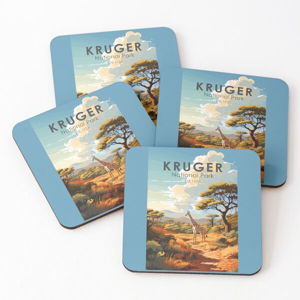 Item preview, Kruger National Park South Africa Giraffe Travel Art Vintage designed and sold by KrisSidDesigns.