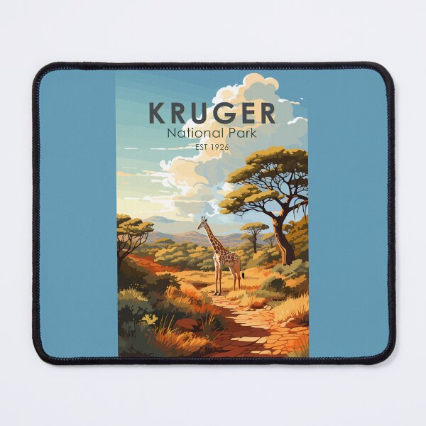 Item preview, Kruger National Park South Africa Giraffe Travel Art Vintage designed and sold by KrisSidDesigns.