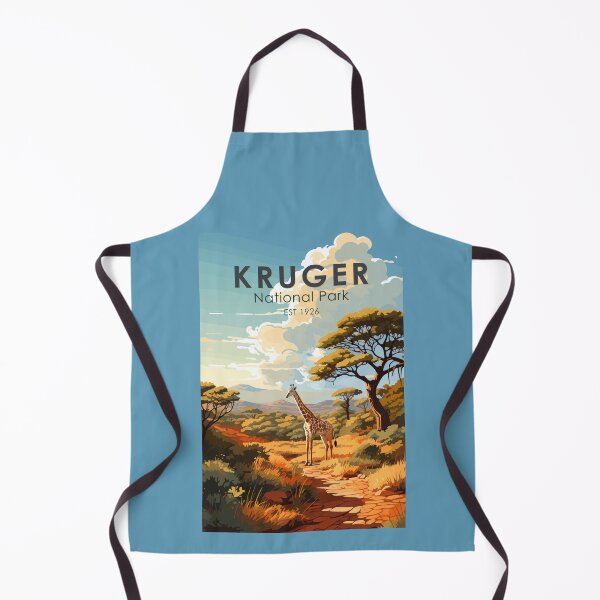 Item preview, Kruger National Park South Africa Giraffe Travel Art Vintage designed and sold by KrisSidDesigns.
