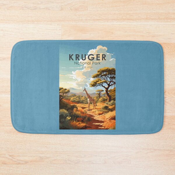 Item preview, Kruger National Park South Africa Giraffe Travel Art Vintage designed and sold by KrisSidDesigns.