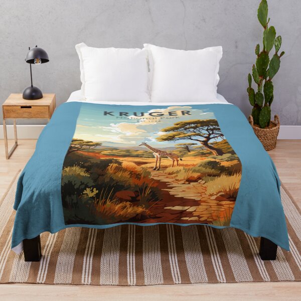 Item preview, Kruger National Park South Africa Giraffe Travel Art Vintage designed and sold by KrisSidDesigns.