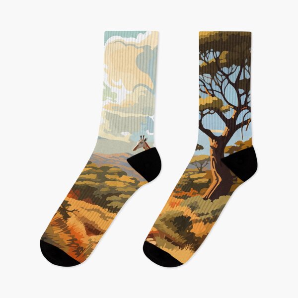 Item preview, Kruger National Park South Africa Giraffe Travel Art Vintage designed and sold by KrisSidDesigns.