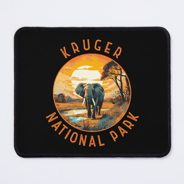 Item preview, Kruger National Park South Africa Elephant Retro Distressed Circle designed and sold by KrisSidDesigns.