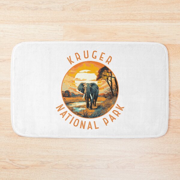 Item preview, Kruger National Park South Africa Elephant Retro Distressed Circle designed and sold by KrisSidDesigns.