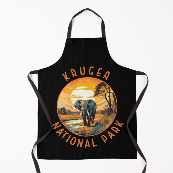 Item preview, Kruger National Park South Africa Elephant Retro Distressed Circle designed and sold by KrisSidDesigns.