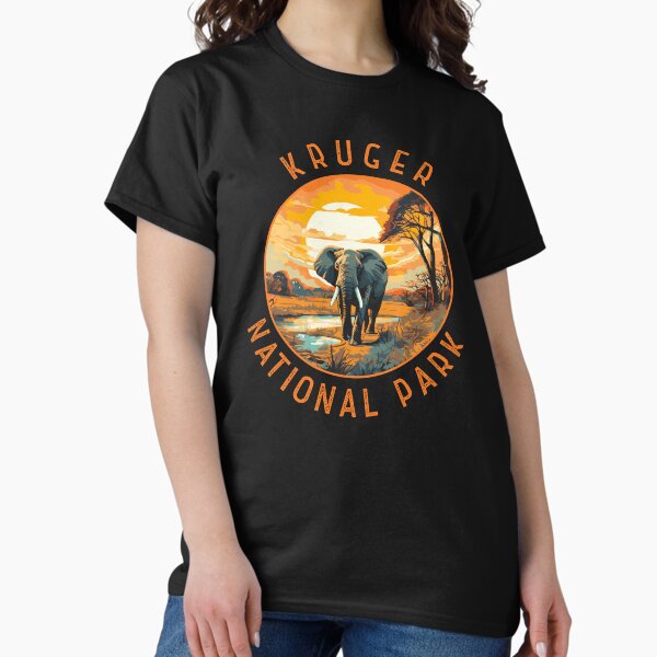 Item preview, Kruger National Park South Africa Elephant Retro Distressed Circle designed and sold by KrisSidDesigns.