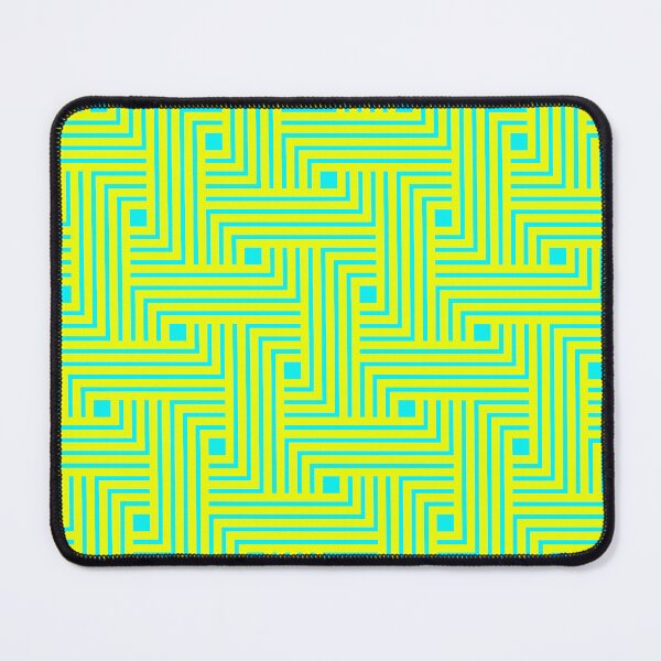 Item preview, Teal and Yellow Geometric Lines and Square Pattern: Mixed Print Magic designed and sold by Rebecca Turk.