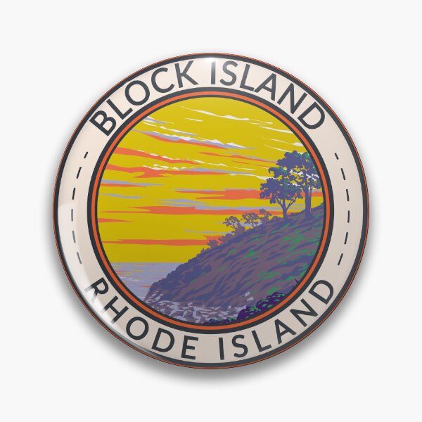 Item preview, Block Island Rhode Island Travel Art Badge designed and sold by KrisSidDesigns.