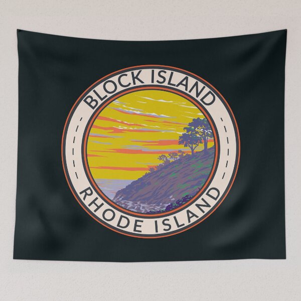 Item preview, Block Island Rhode Island Travel Art Badge designed and sold by KrisSidDesigns.