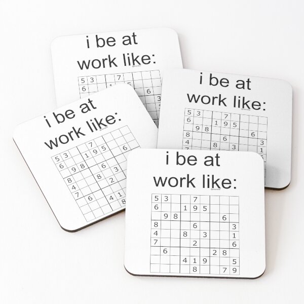 Item preview, i be at work playing sudoku designed and sold by imovrhere.