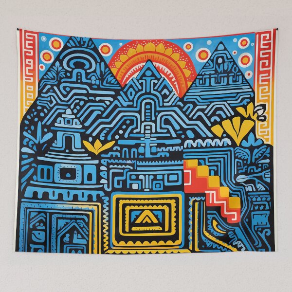 Item preview, “Machu Picchu Mosaic: Vibrant Incan and Peruvian Muralism” designed and sold by Art-Vortex-fr.
