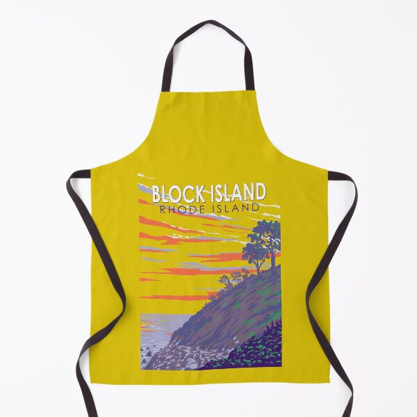 Item preview, Block Island Rhode Island Travel Art Vintage designed and sold by KrisSidDesigns.