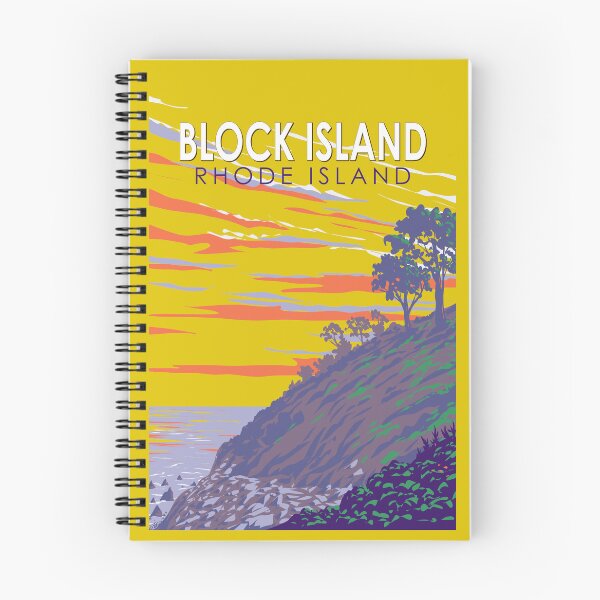 Item preview, Block Island Rhode Island Travel Art Vintage designed and sold by KrisSidDesigns.