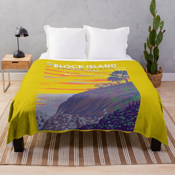 Item preview, Block Island Rhode Island Travel Art Vintage designed and sold by KrisSidDesigns.