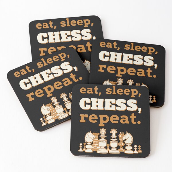 Item preview, eat sleep chess repeat designed and sold by harshini2art.