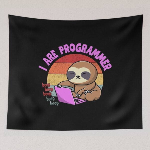Item preview, I are programmer, I are cute sloth designed and sold by CleanDecor.