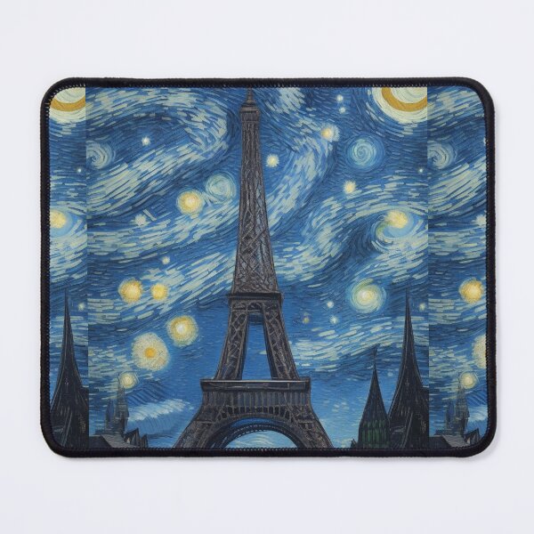Item preview, Starry Night in Paris Van gogh Style Eiffel Tower Painting for Van gogh Lovers designed and sold by Vangoholic.