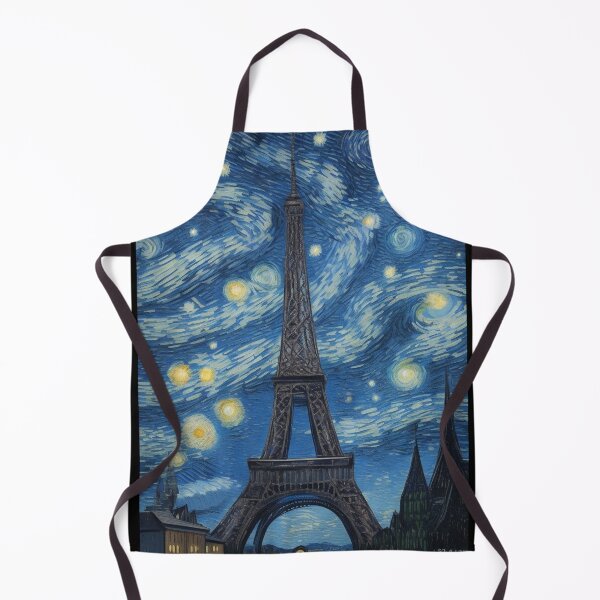 Item preview, Starry Night in Paris Van gogh Style Eiffel Tower Painting for Van gogh Lovers designed and sold by Vangoholic.