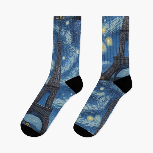 Item preview, Starry Night in Paris Van gogh Style Eiffel Tower Painting for Van gogh Lovers designed and sold by Vangoholic.