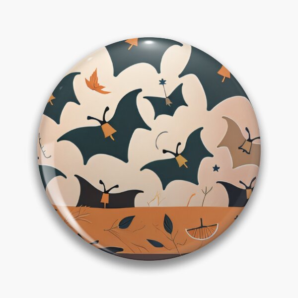 Item preview, Flying Bats Halloween Print Autumn Fall Leaves Thanksgiving designed and sold by CoffeeIsATrip.