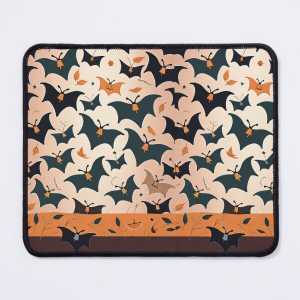Item preview, Flying Bats Halloween Print Autumn Fall Leaves Thanksgiving designed and sold by CoffeeIsATrip.