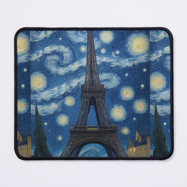 Item preview, Starry Night in Paris Van gogh Style Eiffel Tower Painting for Van gogh Lovers designed and sold by Vangoholic.