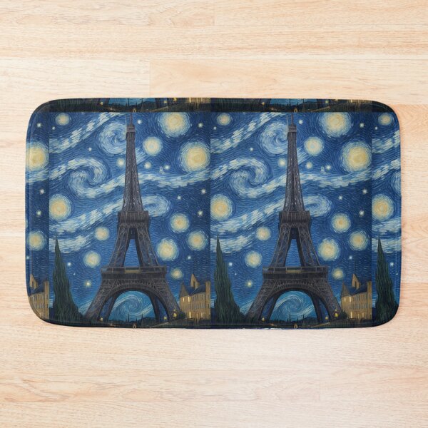 Item preview, Starry Night in Paris Van gogh Style Eiffel Tower Painting for Van gogh Lovers designed and sold by Vangoholic.