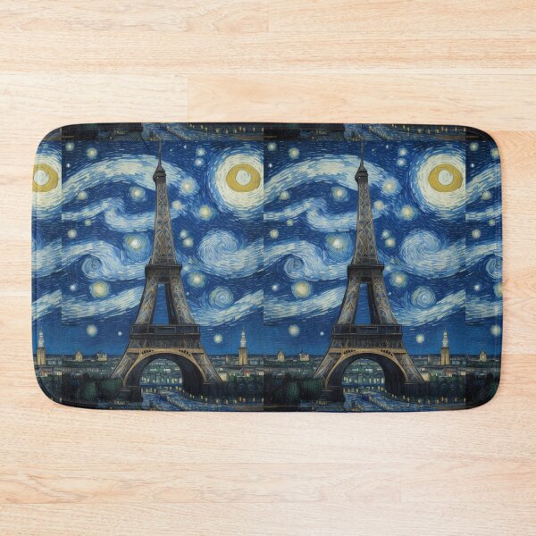 Item preview, Starry Night in Paris Van gogh Style Eiffel Tower Painting for Van gogh Lovers designed and sold by Vangoholic.