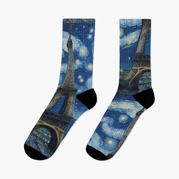 Item preview, Starry Night in Paris Van gogh Style Eiffel Tower Painting for Van gogh Lovers designed and sold by Vangoholic.