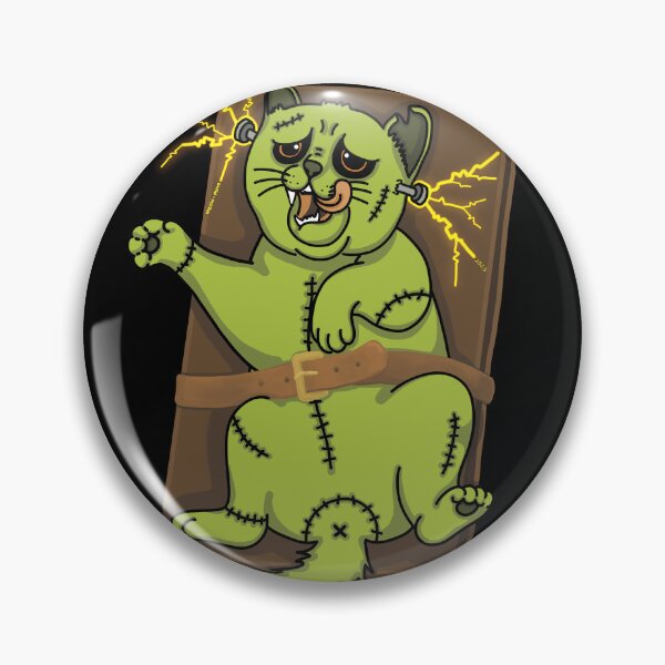 Item preview, The Frankenstein Cat Lying on Back, Belly up designed and sold by meow-mom.