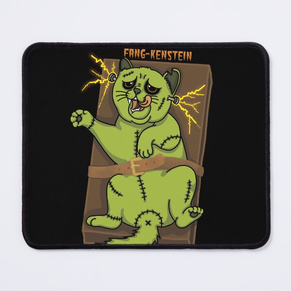 Item preview, The Frankenstein Cat Lying on Back, Belly up designed and sold by meow-mom.
