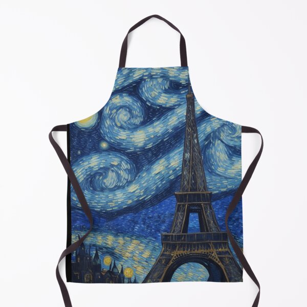 Item preview, Starry Night in Paris Van gogh Style Eiffel Tower Painting for Van gogh Lovers designed and sold by Vangoholic.