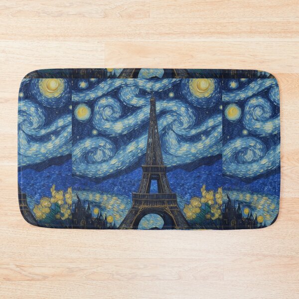 Item preview, Starry Night in Paris Van gogh Style Eiffel Tower Painting for Van gogh Lovers designed and sold by Vangoholic.