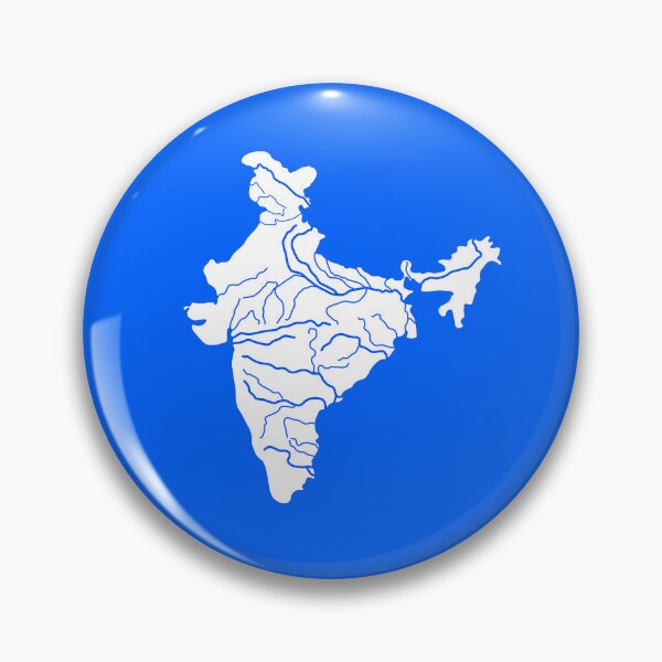 Item preview, India High Quality River Map designed and sold by SFFStore.