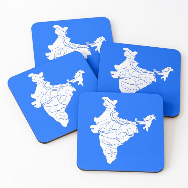 Item preview, India High Quality River Map designed and sold by SFFStore.