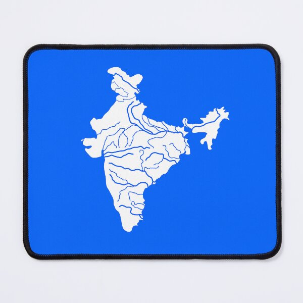 Item preview, India High Quality River Map designed and sold by SFFStore.