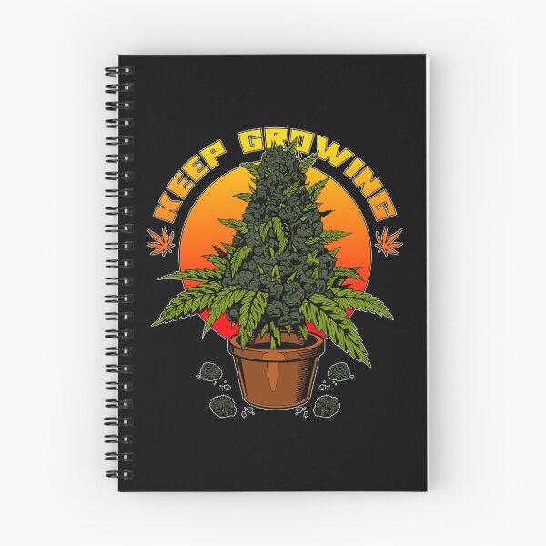 Item preview, Keep Growing | Cannabis Bud in a Pot in front of a Sunset designed and sold by ProdbyNiECO.