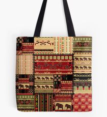 African print with elephants Tote Bag