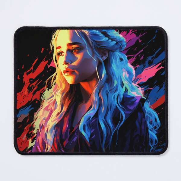 Aperçu de l'œuvre daenerys targaryen neon retro créée et vendue par onespin.