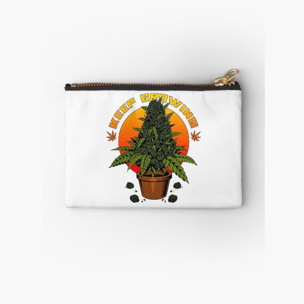 Item preview, Keep Growing | Cannabis Bud in a Pot in front of a Sunset designed and sold by ProdbyNiECO.
