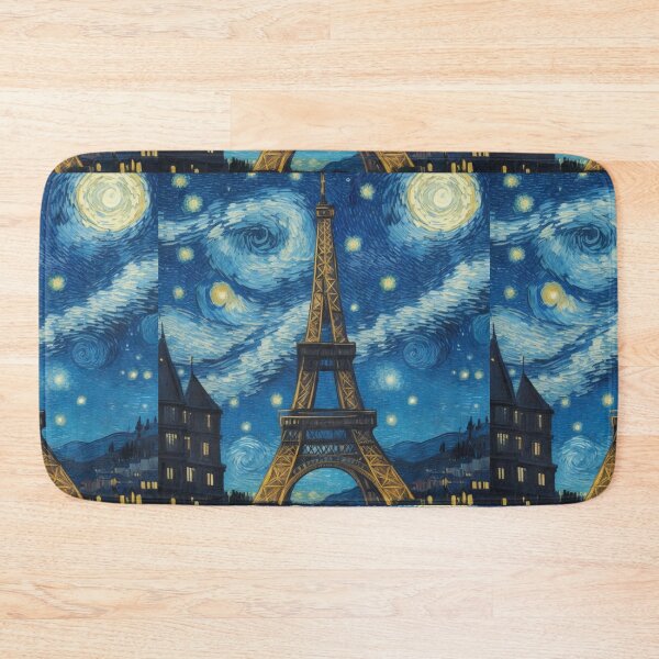 Item preview, Starry Night in Paris Van gogh Style Eiffel Tower Painting for Van gogh Lovers designed and sold by Vangoholic.