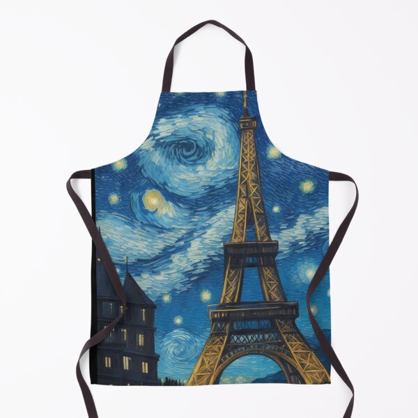 Item preview, Starry Night in Paris Van gogh Style Eiffel Tower Painting for Van gogh Lovers designed and sold by Vangoholic.