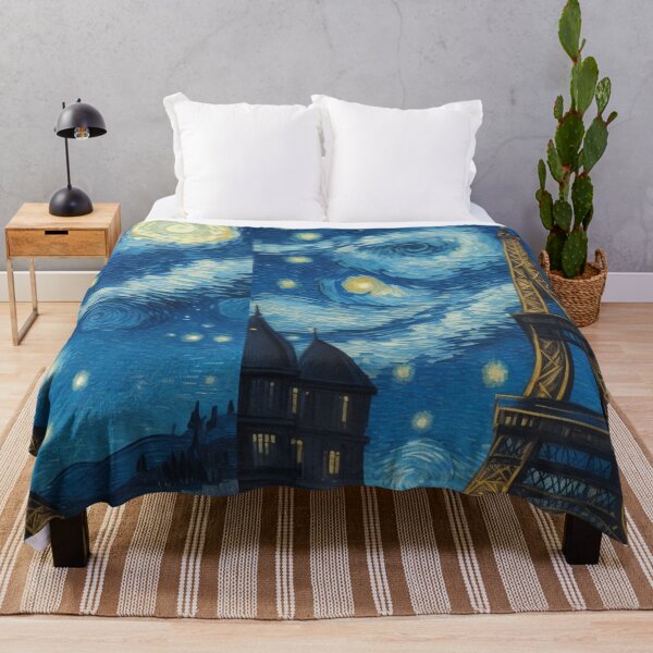 Item preview, Starry Night in Paris Van gogh Style Eiffel Tower Painting for Van gogh Lovers designed and sold by Vangoholic.