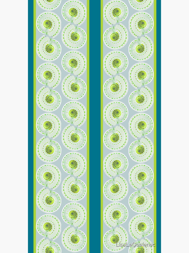 Thumbnail 3 of 3, Sticker, Sundial large stripe in teal designed and sold by LisaLeQuelenec.