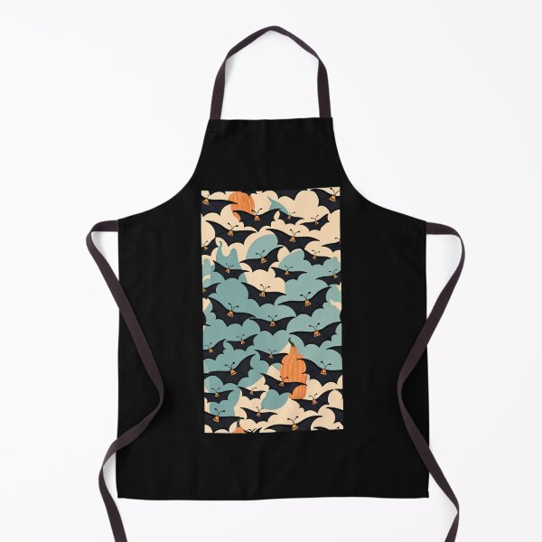 Item preview, Flying Bats Halloween Print Pattern Goth Emo Thanksgiving Pumpkins designed and sold by CoffeeIsATrip.