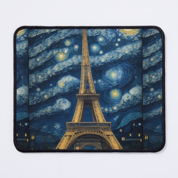 Item preview, Starry Night in Paris Van gogh Style Eiffel Tower Painting for Van gogh Lovers designed and sold by Vangoholic.