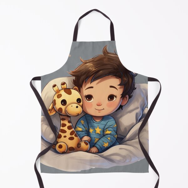 Item preview, A Little Boy With His Stuffed Giraffe designed and sold by StudioRedKoala.